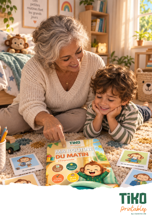 Kit éducatif TIKO "Ma routine du matin" - imprimable