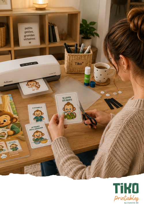 39 cartes actions TIKO "Ma routine quotidienne" - imprimable