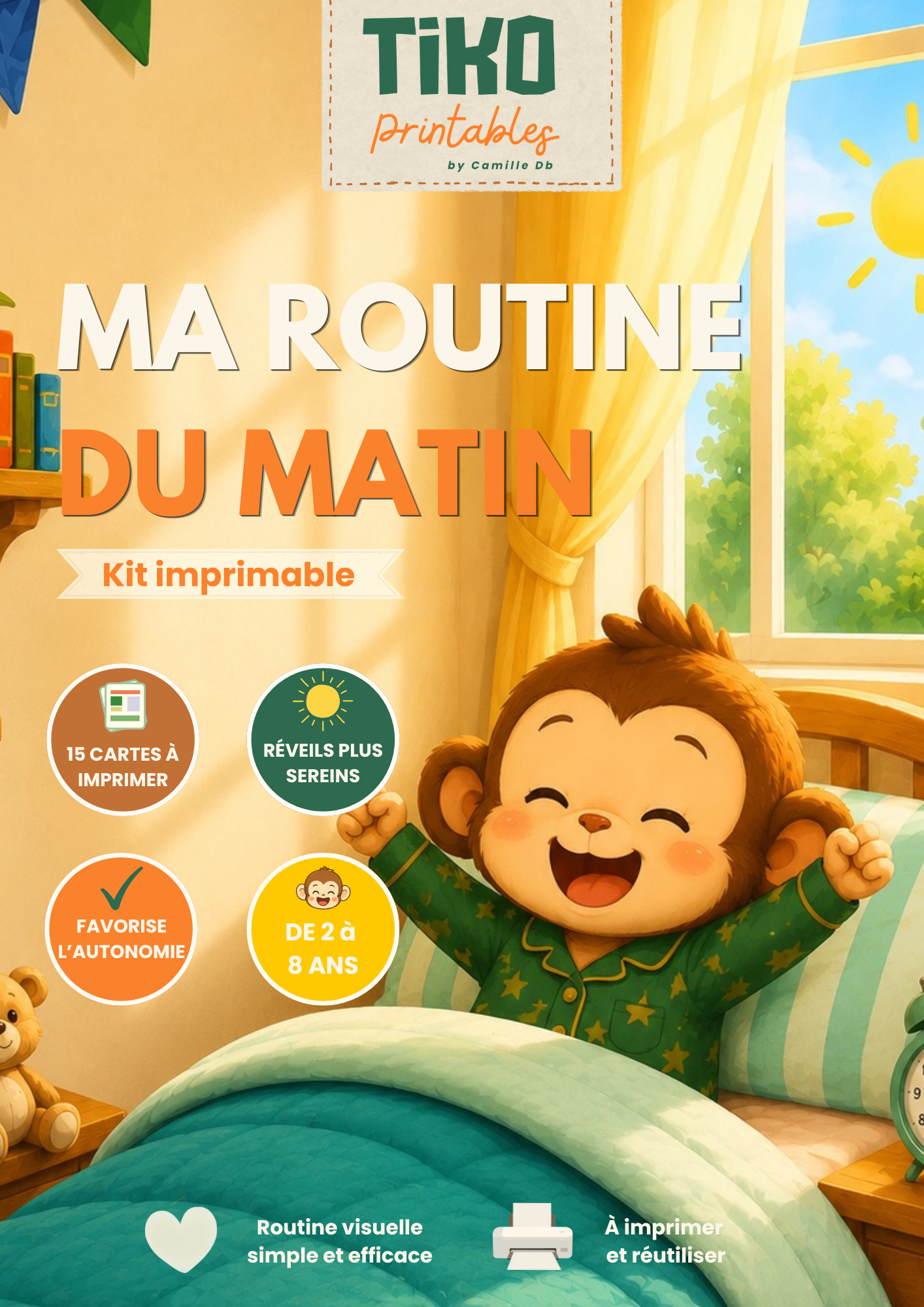 Kit éducatif TIKO "Ma routine du matin" - imprimable
