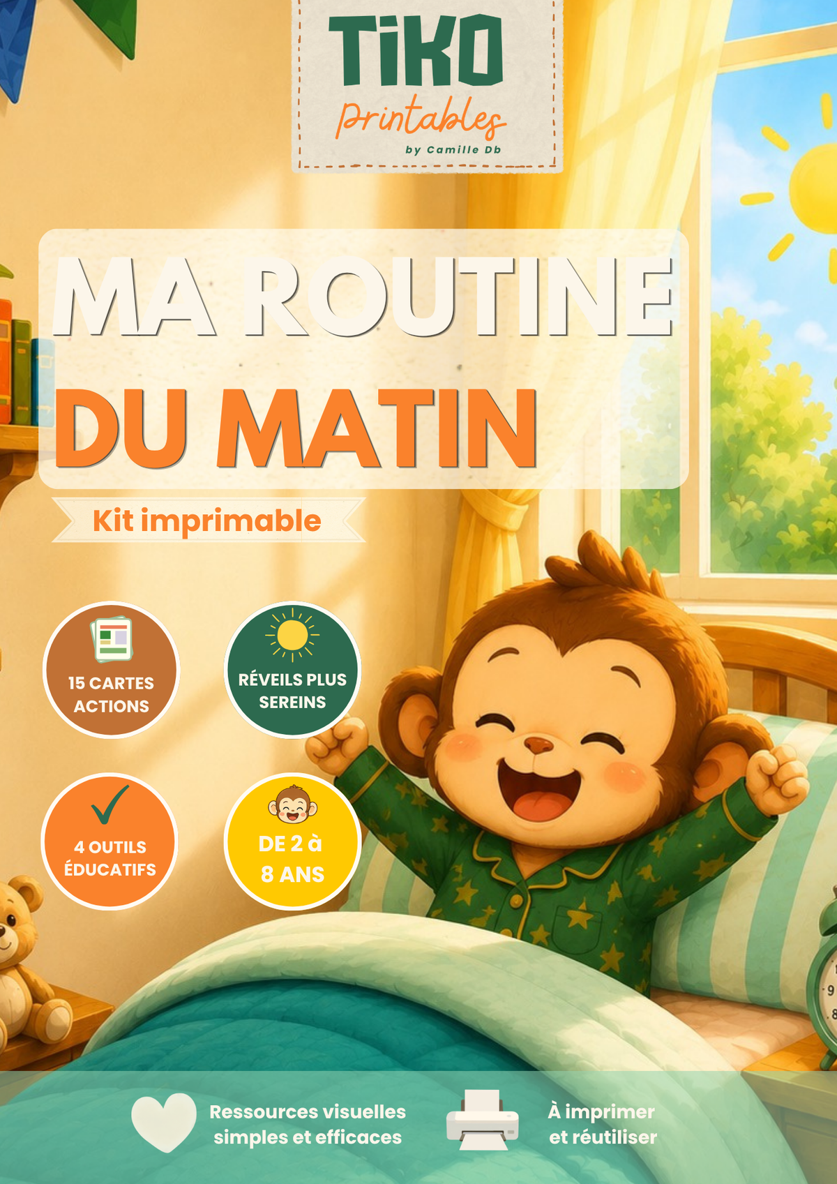 Kit éducatif TIKO "Ma routine du matin" - imprimable