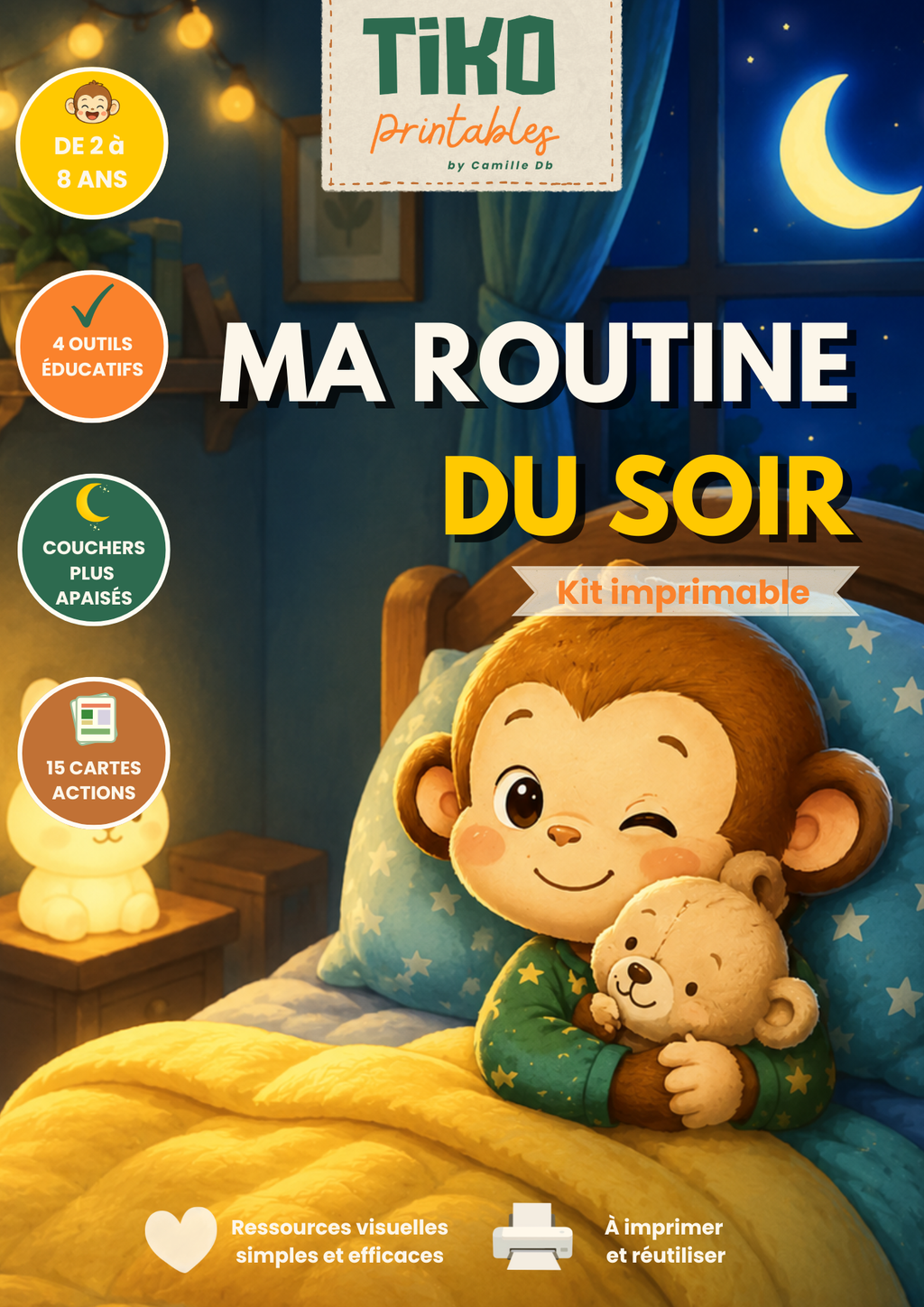 Kit éducatif TIKO "Ma routine du soir" - imprimable