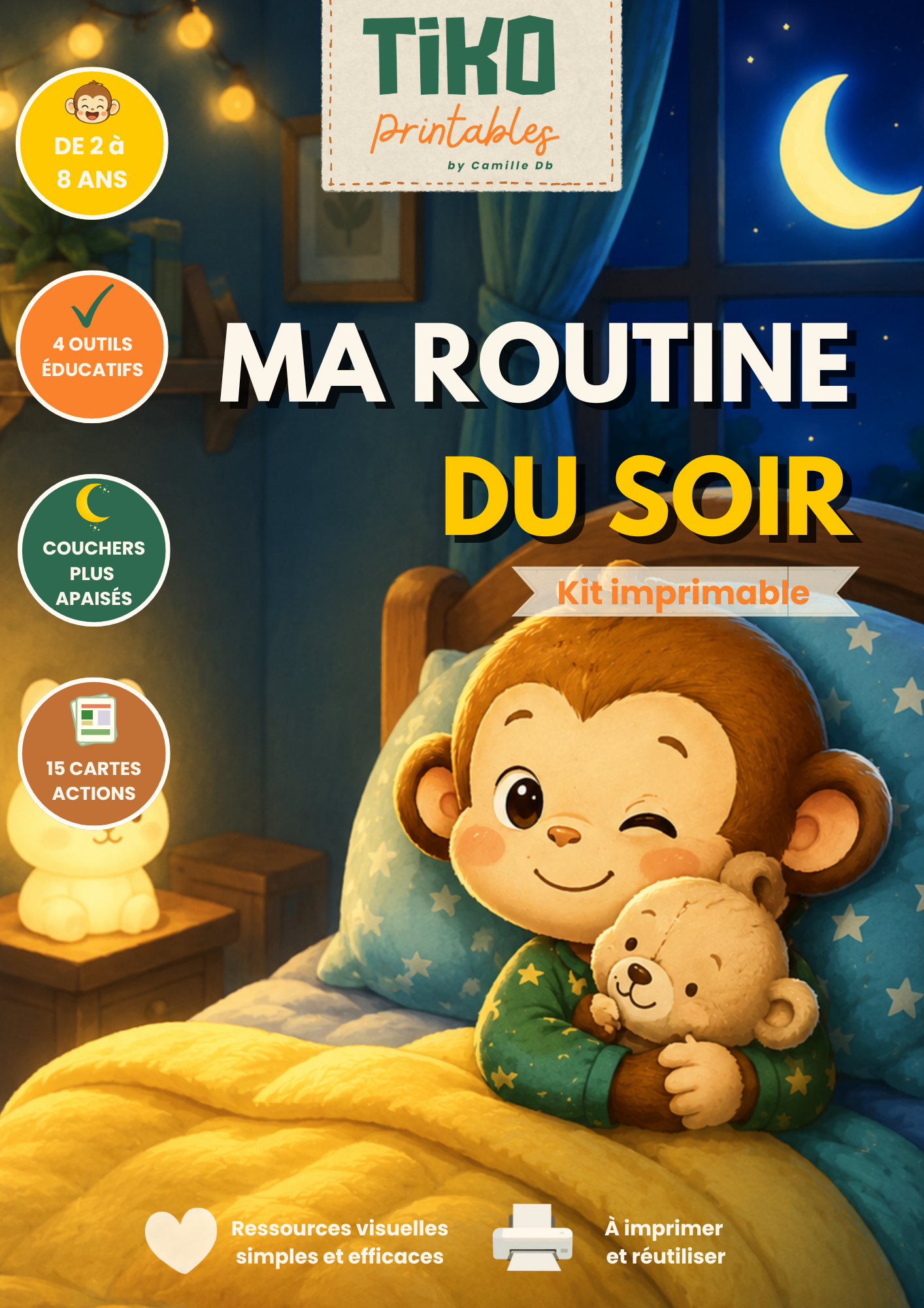Kit éducatif TIKO "Ma routine du soir" - imprimable